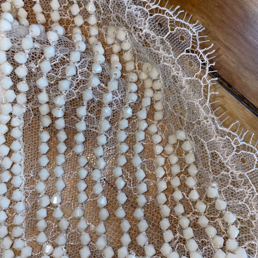 Victoria's Secret Beaded Lace Bralette Silk Bridal Bachelorette Date Night - Picture 2 of 10